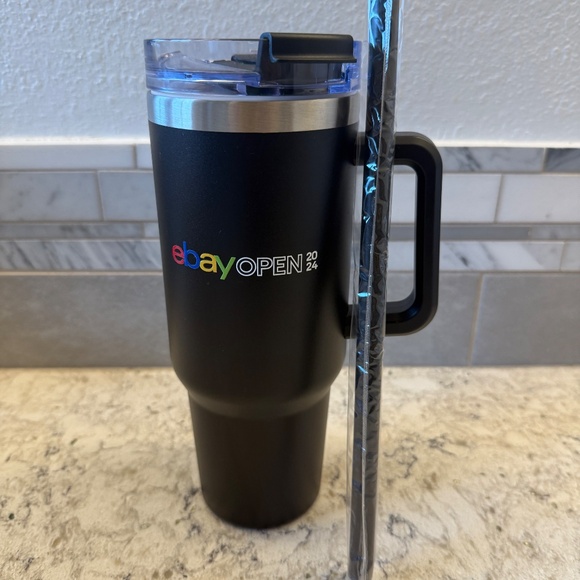 New Black Hand travel mug -eBay Open 2024 -reusable insulated tumbler - Picture 7 of 8